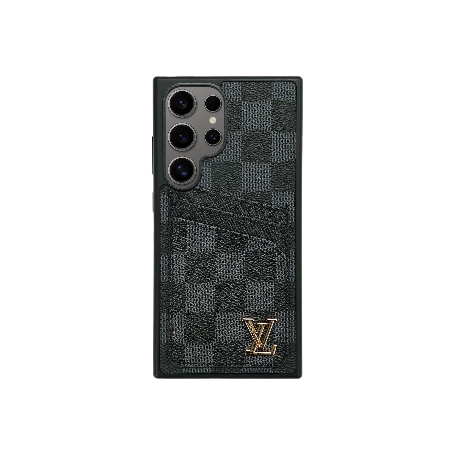 Funda con tarjetero LV Negro Classic para Samsung