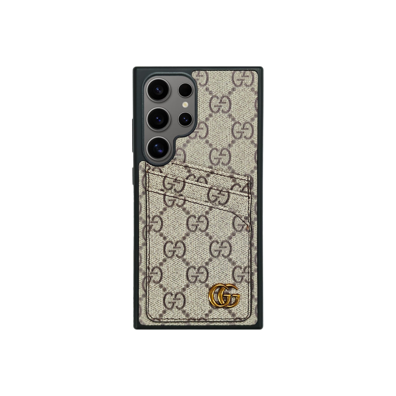 Funda con tarjetero Marrón GG Monogram para Samsung