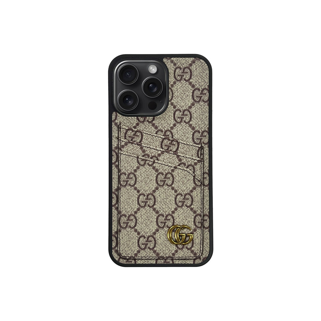 Funda con tarjetero GG Monogram para iPhone