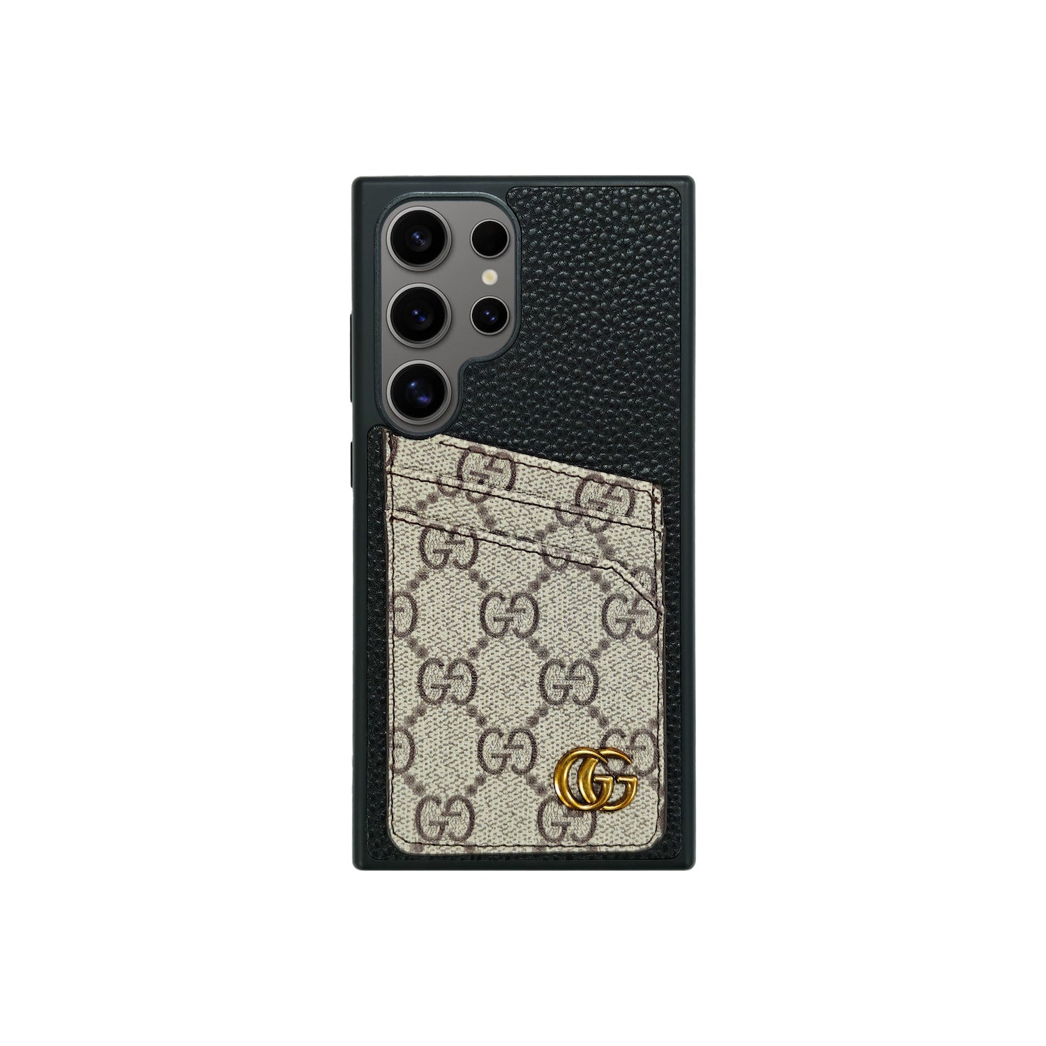 Funda con tarjetero Negro GG Monogram para Samsung