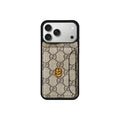 Funda con tarjetero Marrón GG Monogram para iPhone