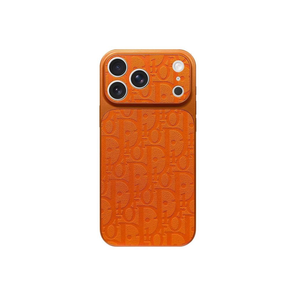 Funda DD Naranja Monogram para iPhone