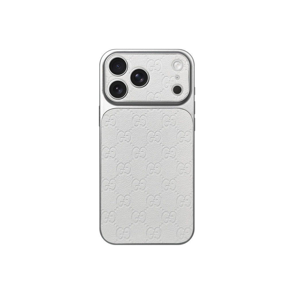 Funda GG Blanco Monogram para iPhone
