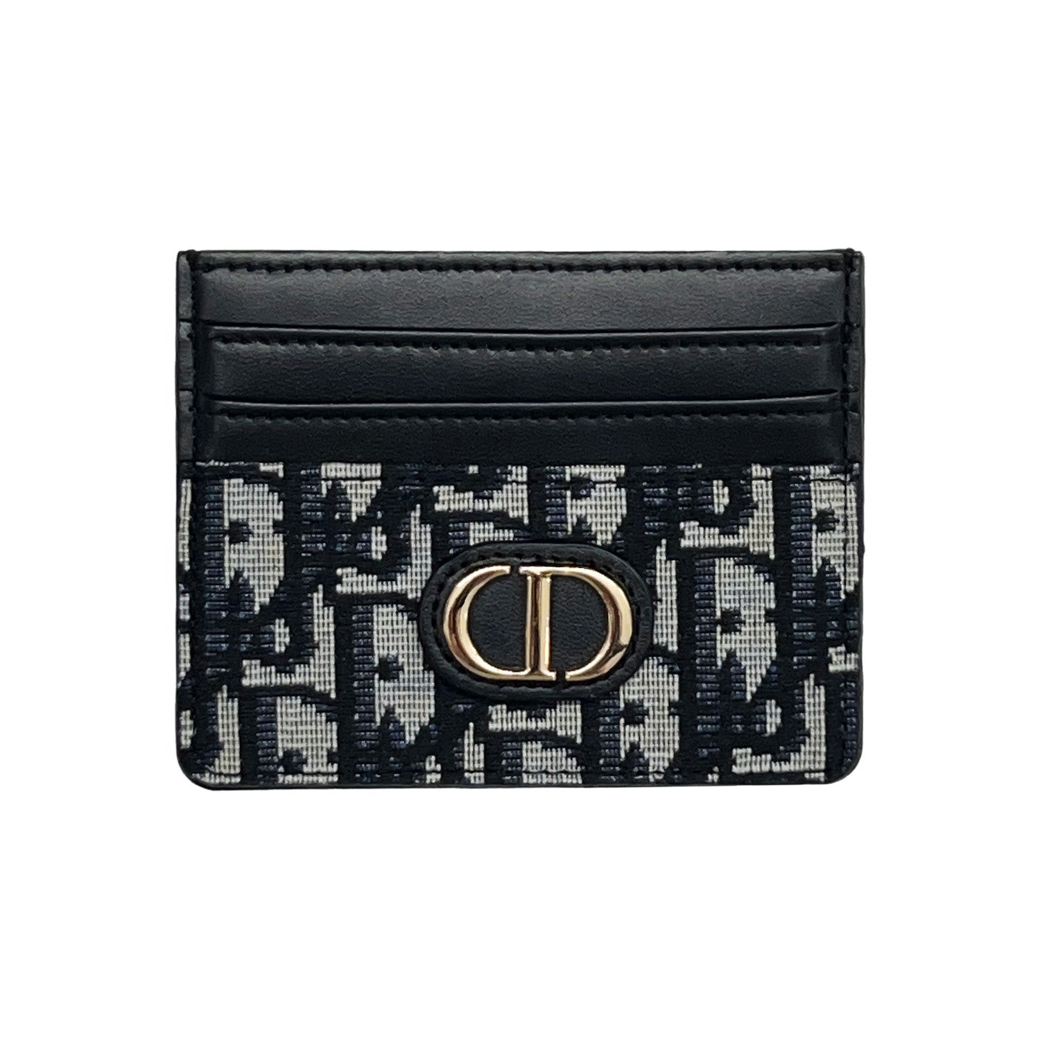 BLACK DD MONOGRAM CARD HOLDER