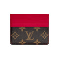 Tarjetero MagSafe LV Rojo y Marrón Monogram