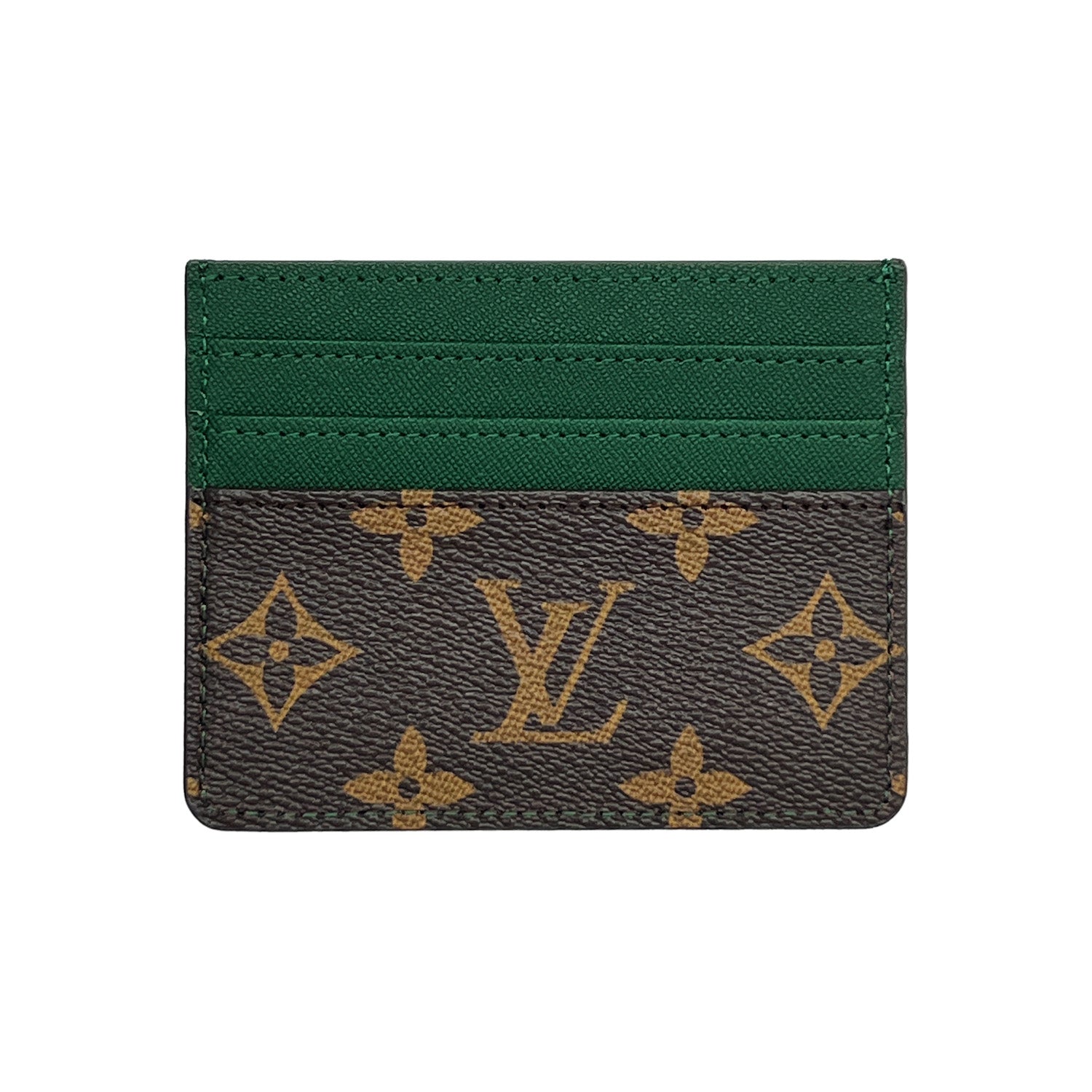 Tarjetero MagSafe LV Verde y Marrón Monogram