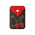 Tarjetero MagSafe LV Marrón/rojo