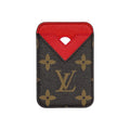 Tarjetero MagSafe LV Marrón/rojo
