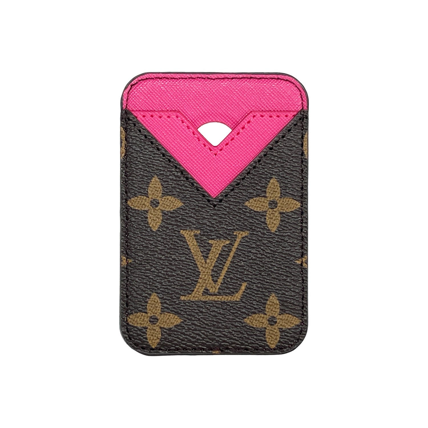 Tarjetero MagSafe LV Marrón/rosa