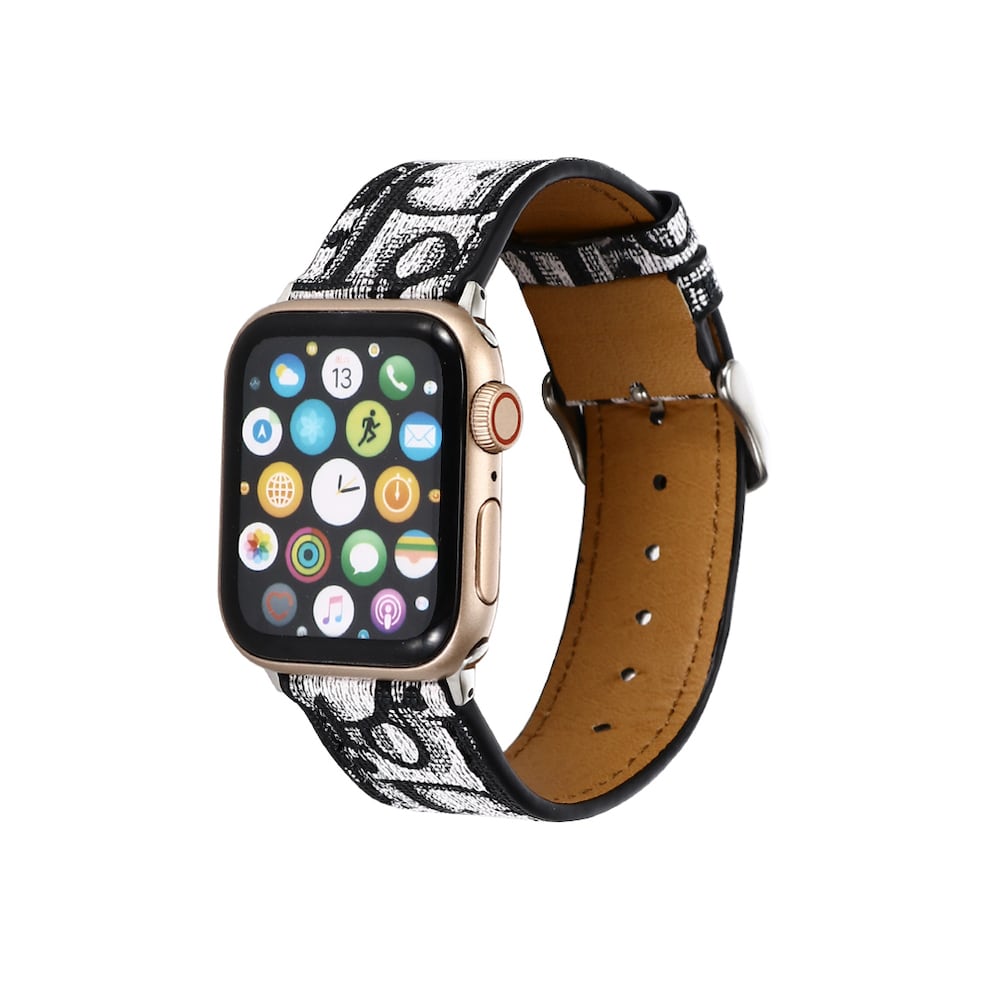 Correa CD Monogram Negro para Apple Watch