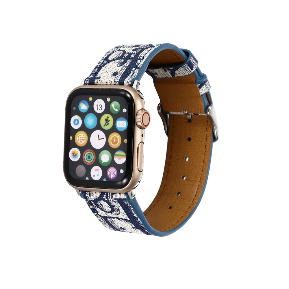 Correa CD Monogram Azul para Apple Watch