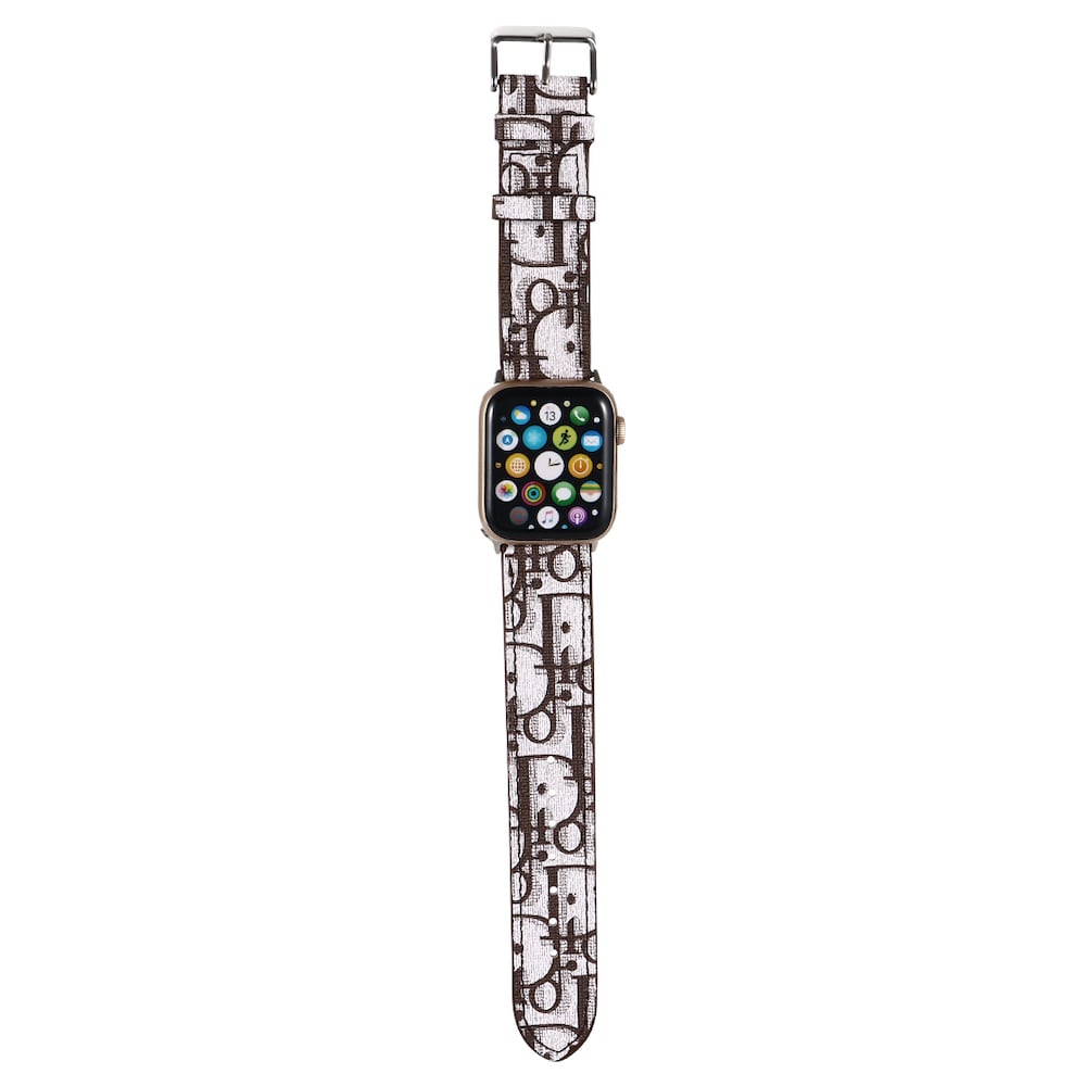 Correa CD Monogram Marrón para Apple Watch