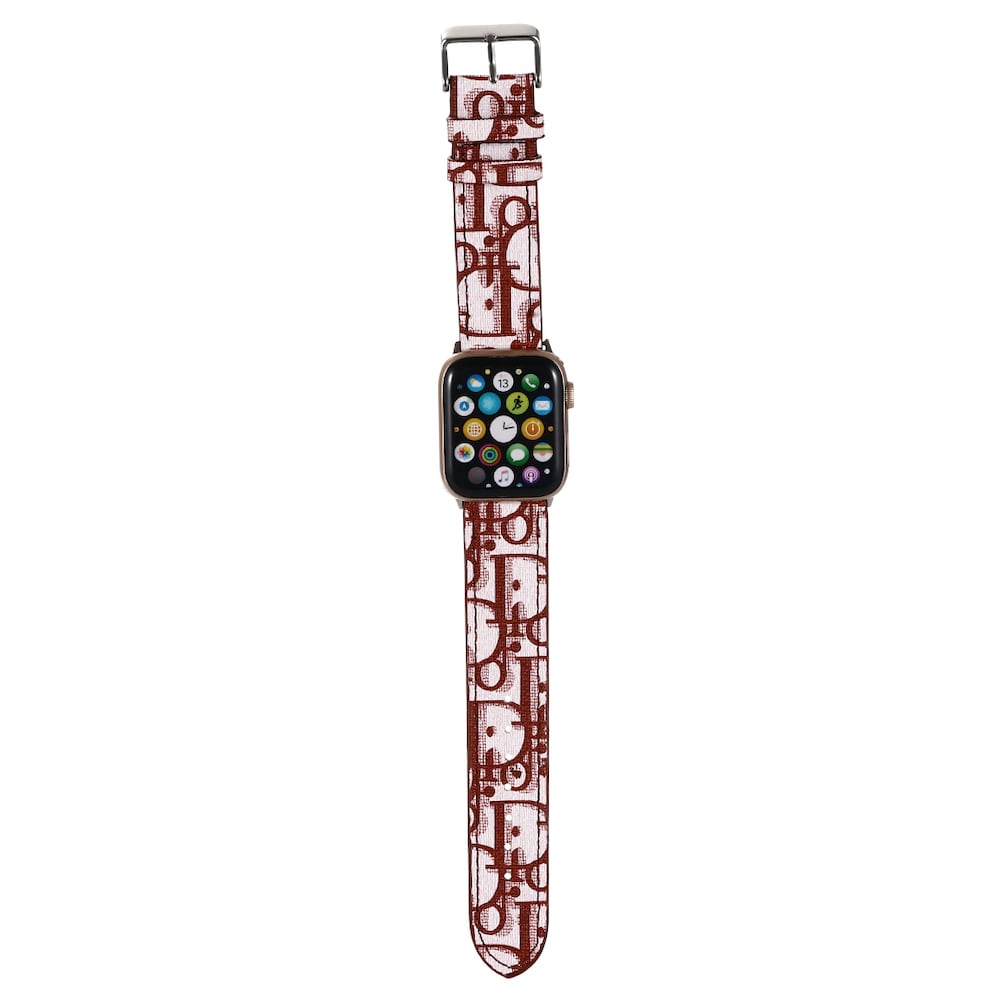Correa CD Monogram Rojo para Apple Watch