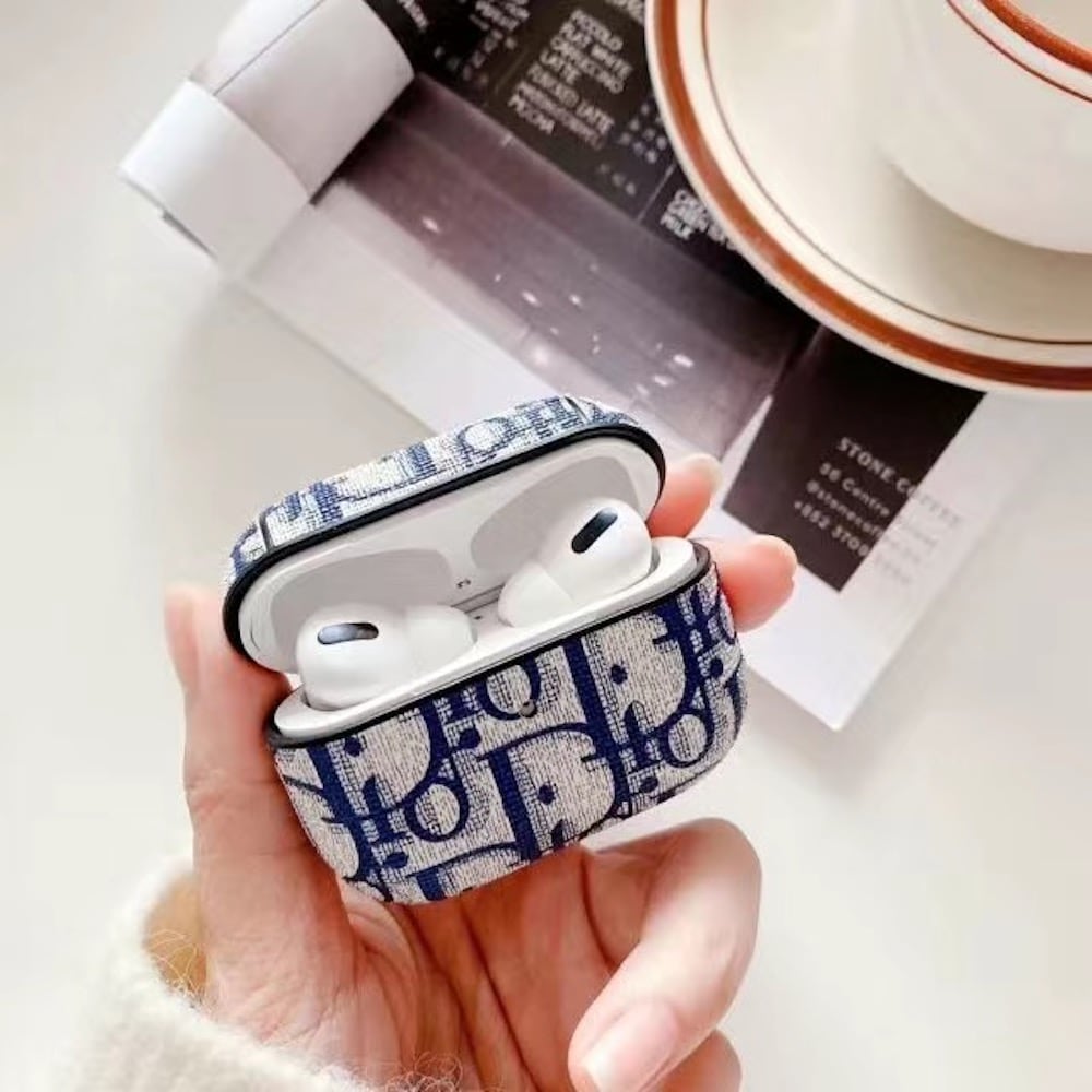 Funda CD Monogram Azul para AirPods