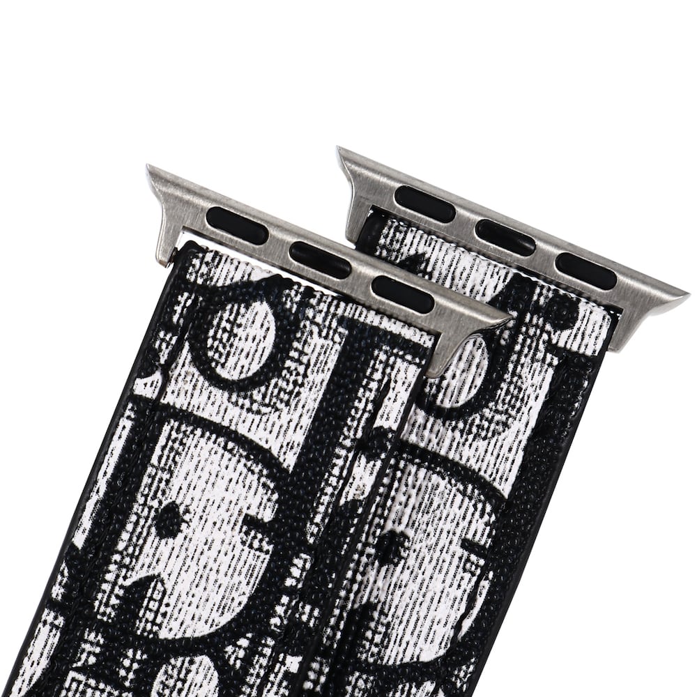 Correa CD Monogram Negro para Apple Watch