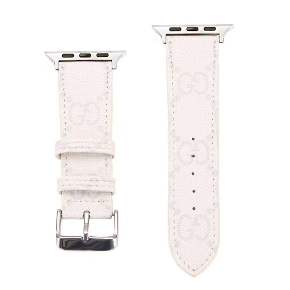 Correa GG Blanco Monogram para Apple Watch