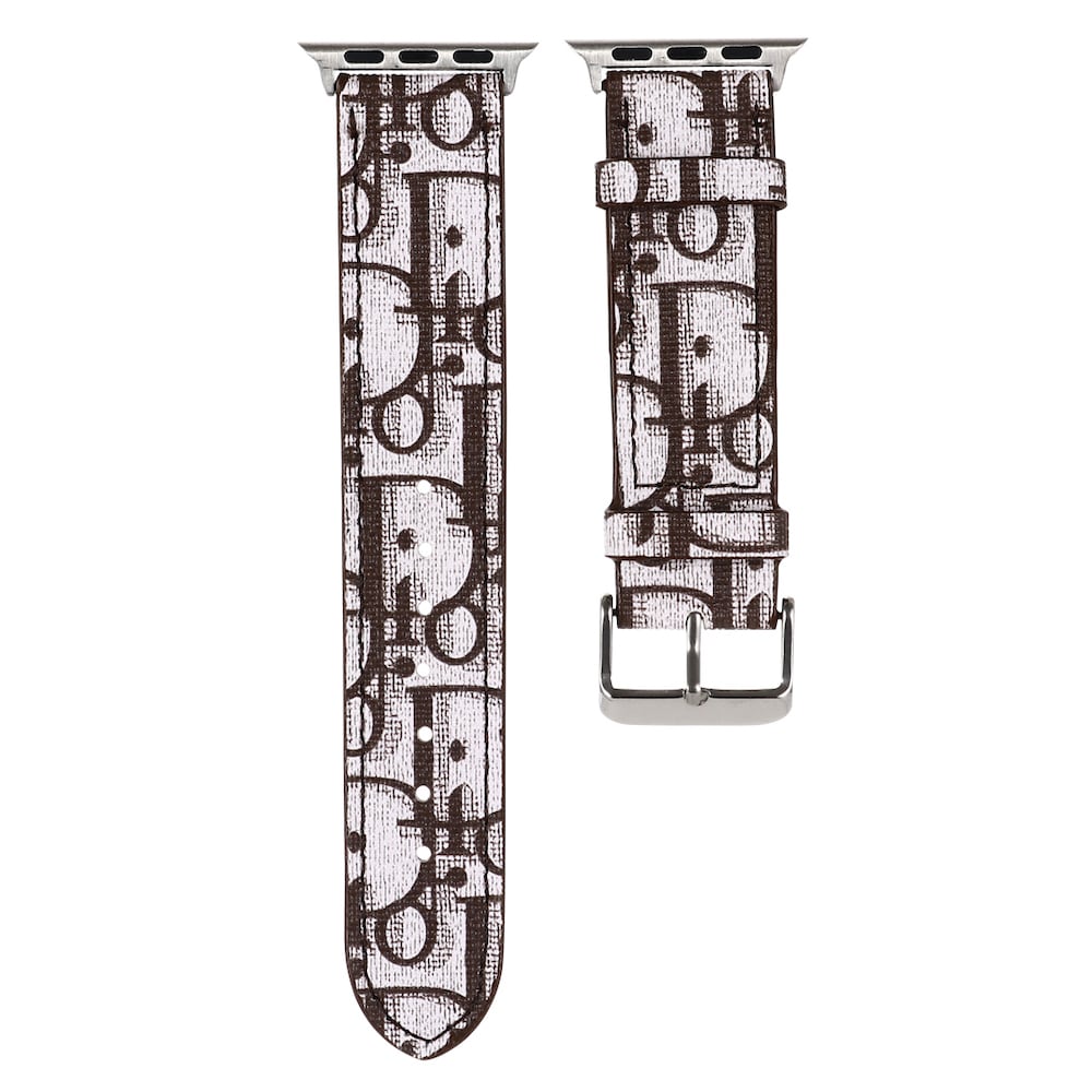 Correa CD Monogram Marrón para Apple Watch