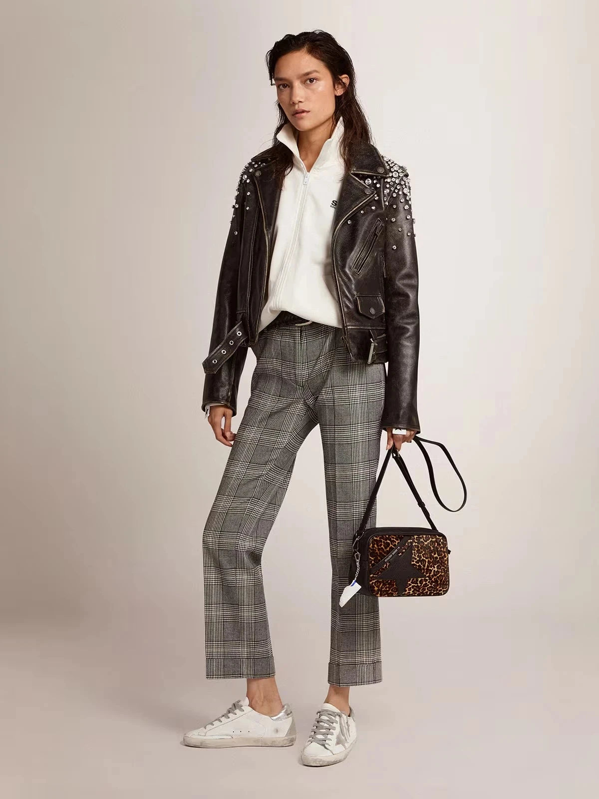 Golden Goose Super-Star Silver Heel Tab Stud Lettering