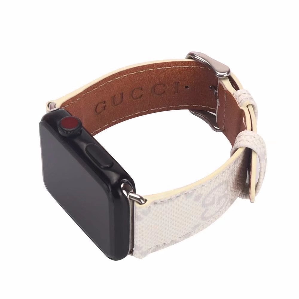 Correa GG Blanco Monogram para Apple Watch