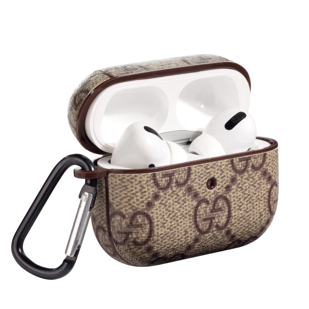 Funda GG Beige Monogram para AirPods