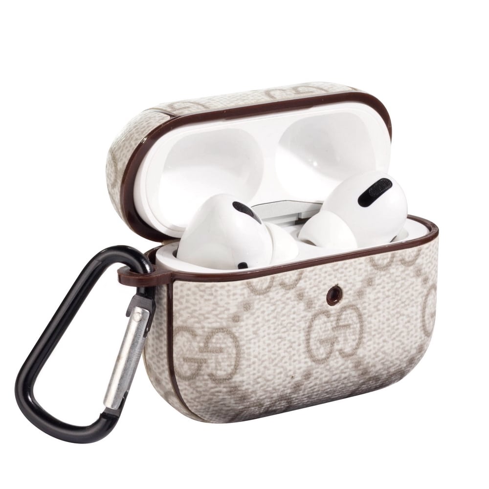 Funda GG Blanco Monogram para AirPods