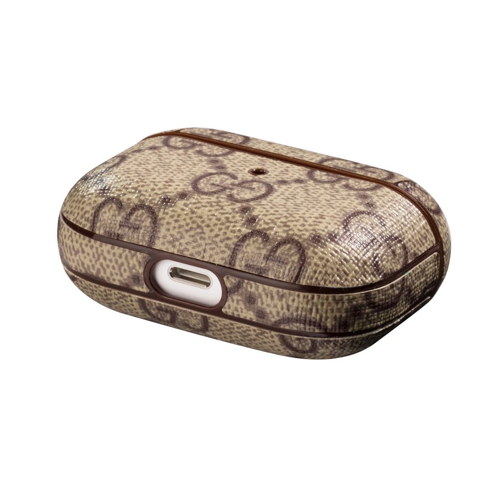 Funda GG Beige Monogram para AirPods