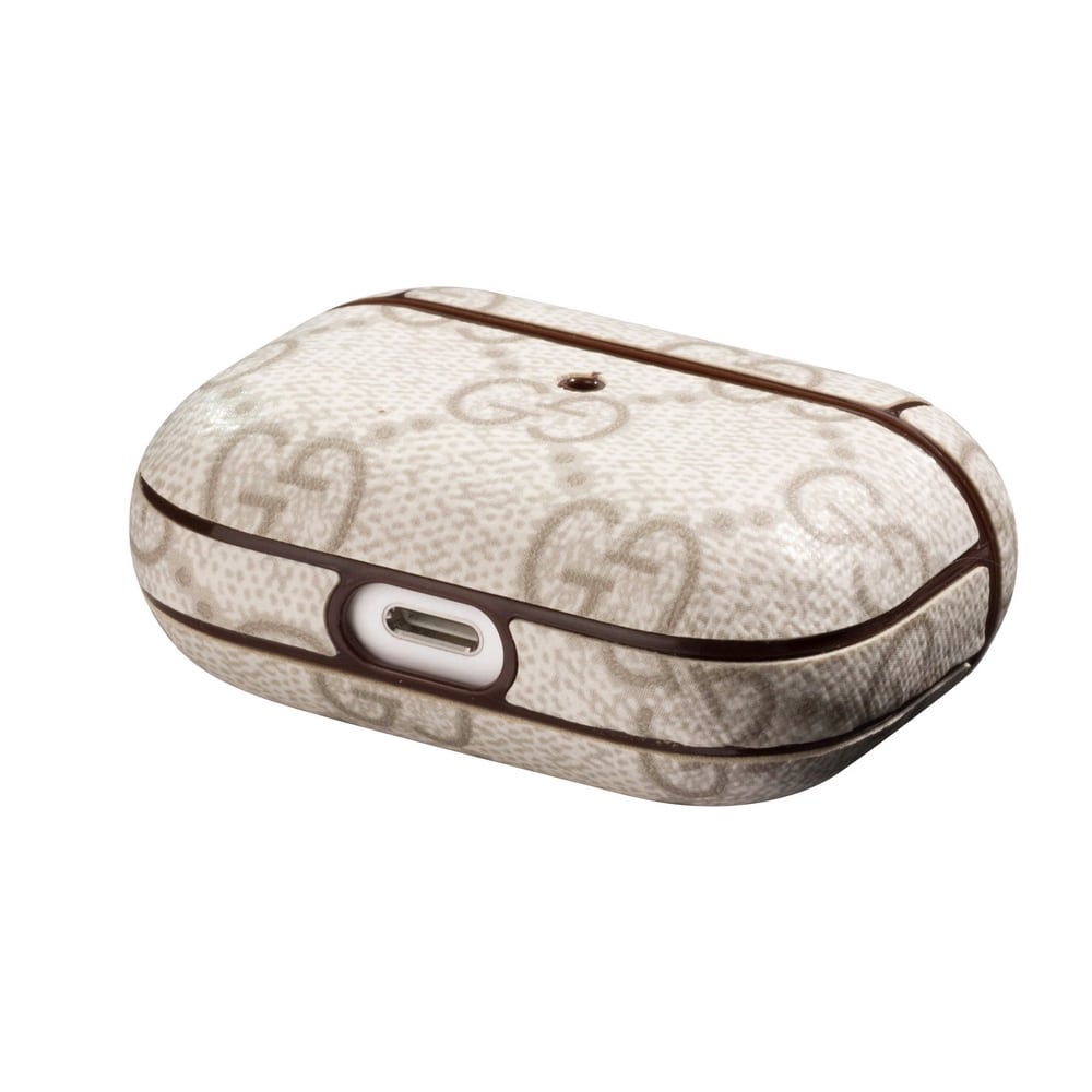 Funda GG Blanco Monogram para AirPods