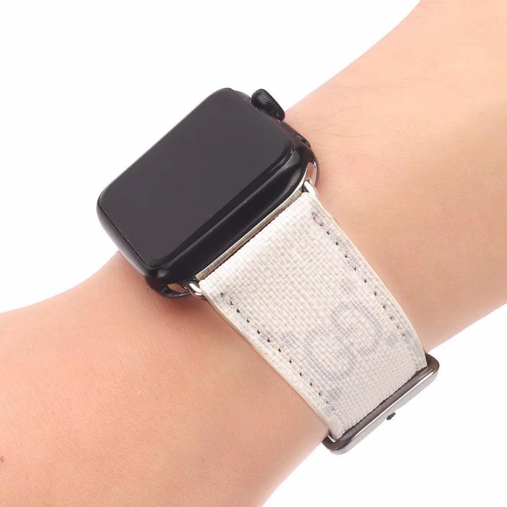 Correa GG Blanco Monogram para Apple Watch