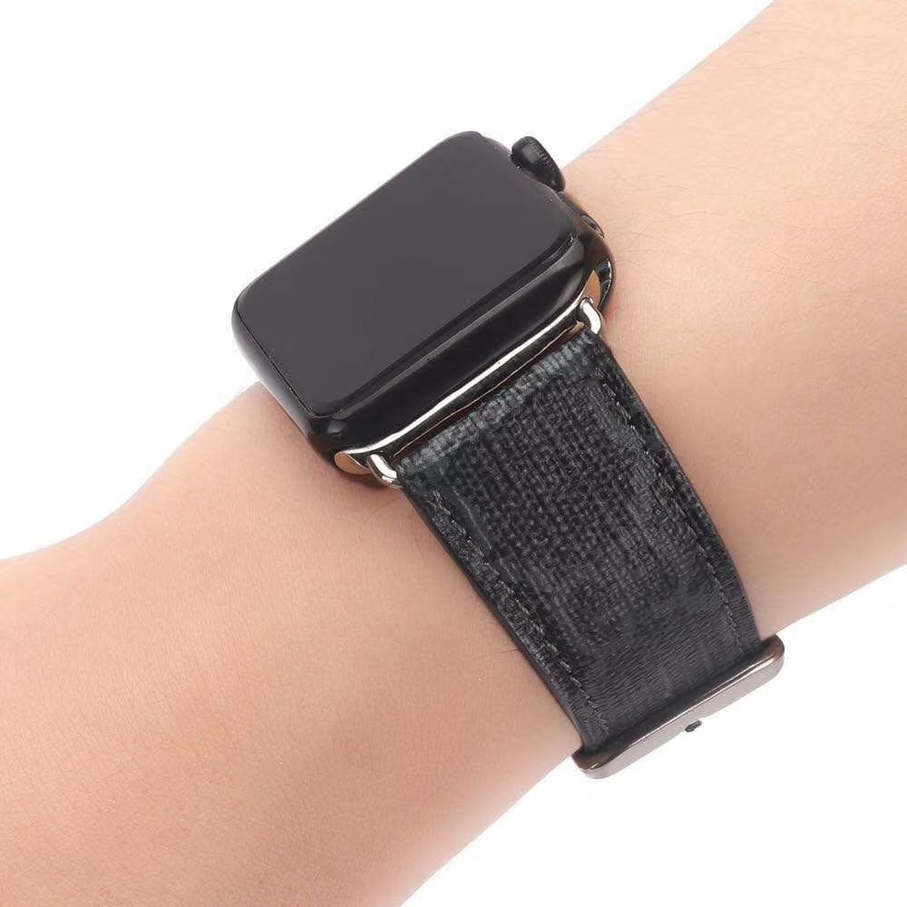 Correa GG Negro Monogram para Apple Watch