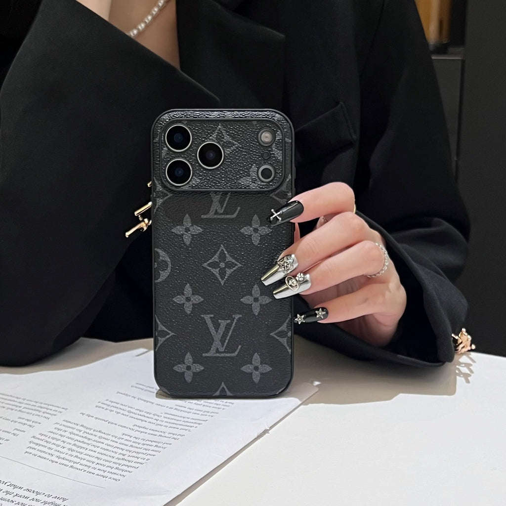 Funda Negro LV Monogram para iPhone