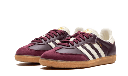 Adidas Samba OG Maroon Gold Metallic - Vista lateral