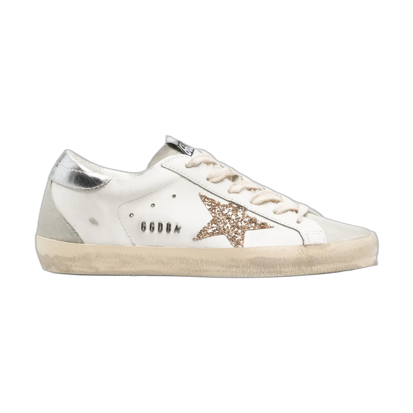 Golden Goose Super-Star White Gold Silver Star