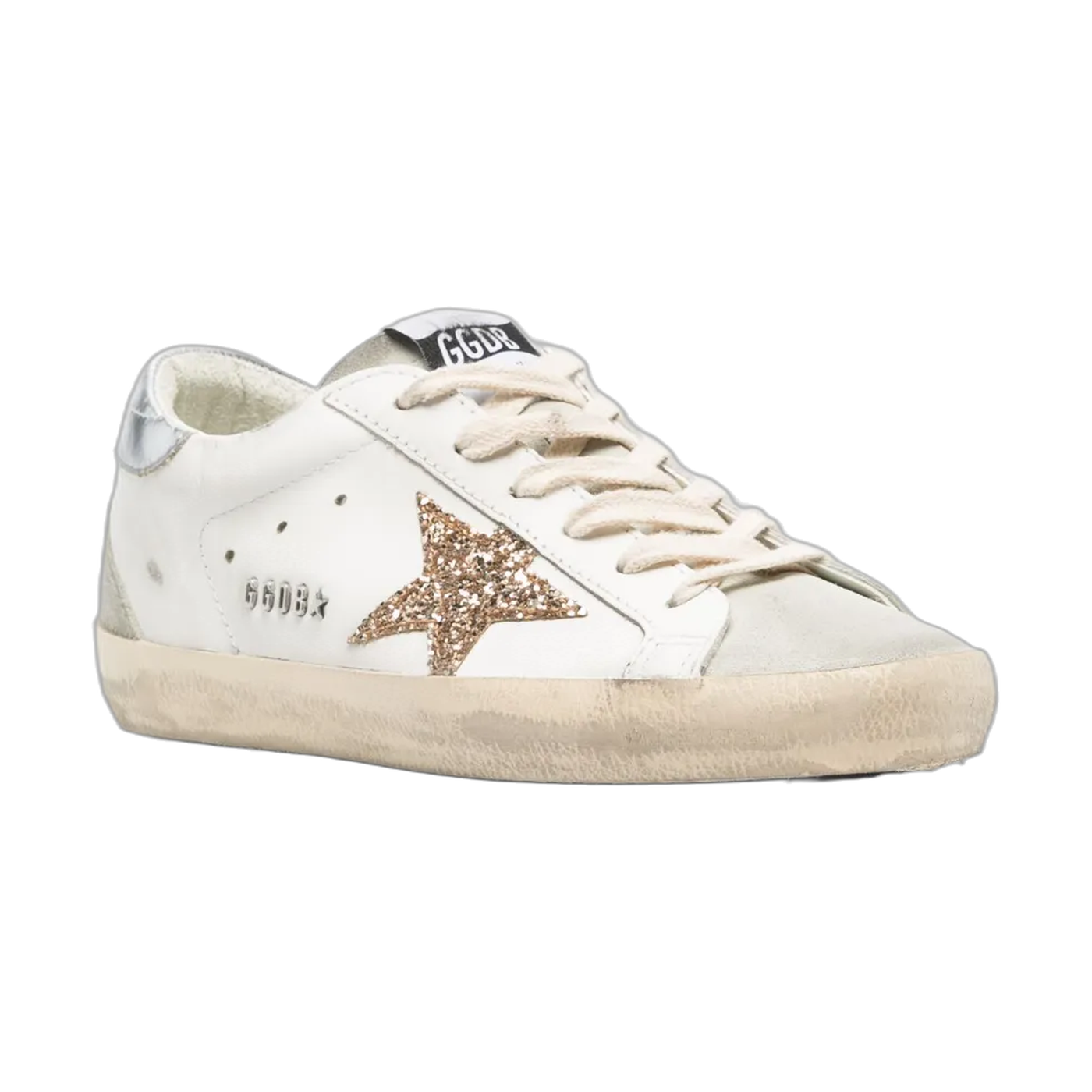 Golden Goose Super-Star White Gold Silver Star