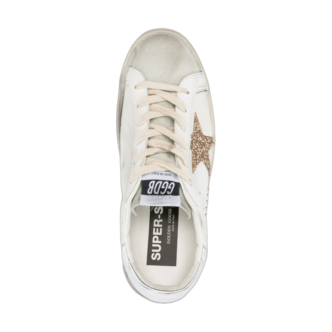 Golden Goose Super-Star White Gold Silver Star