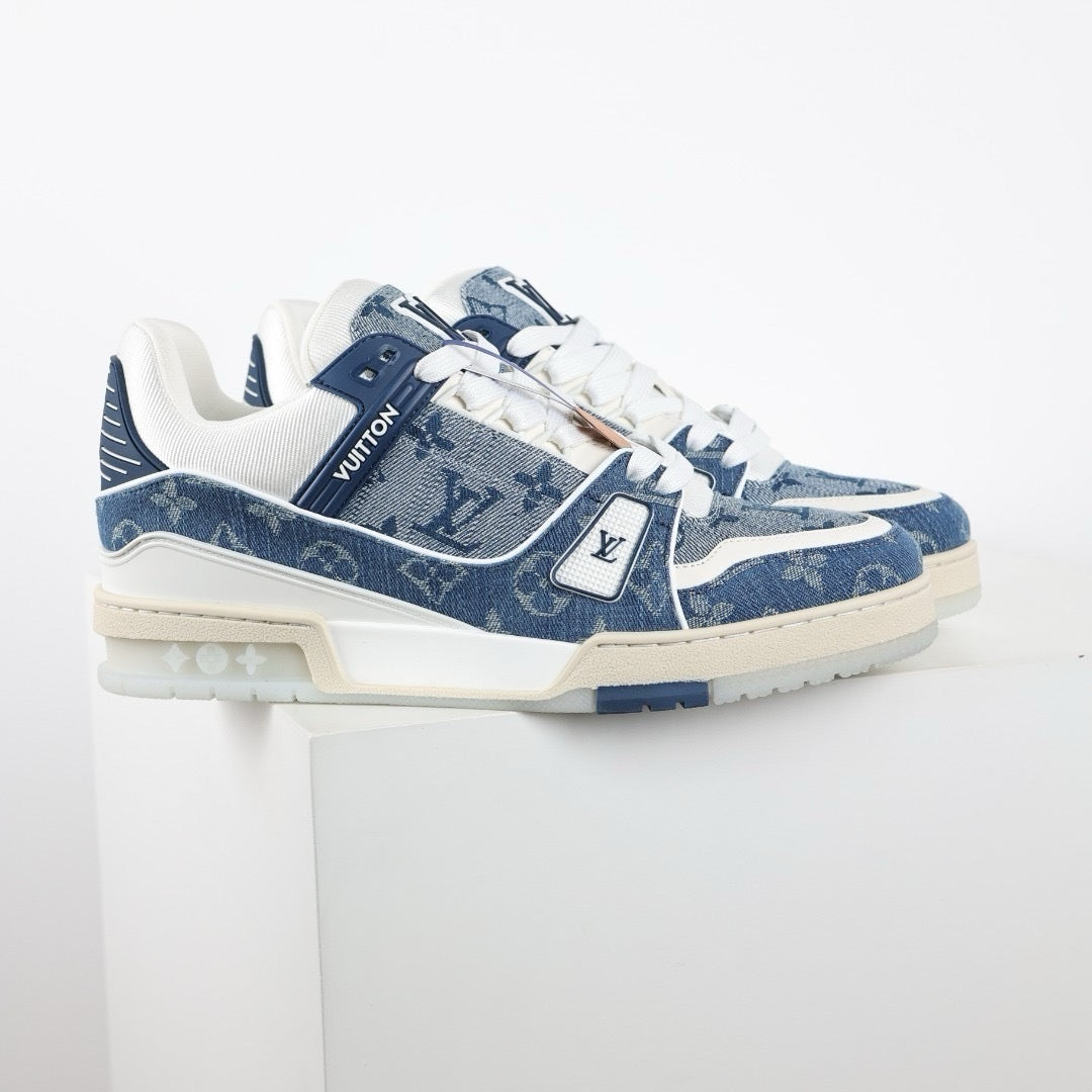 LV Trainer Denim Monogram Blue